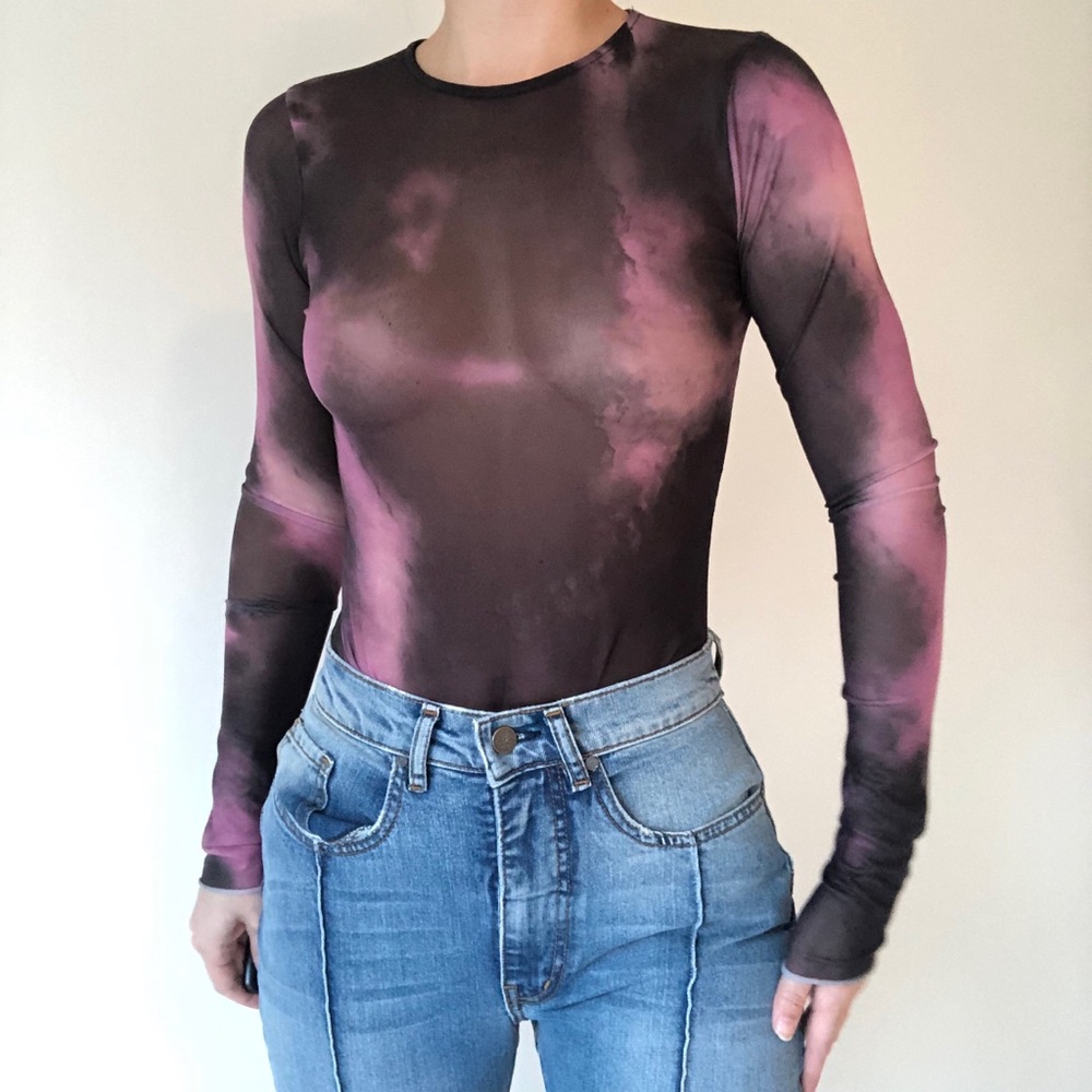Sheer mesh top
